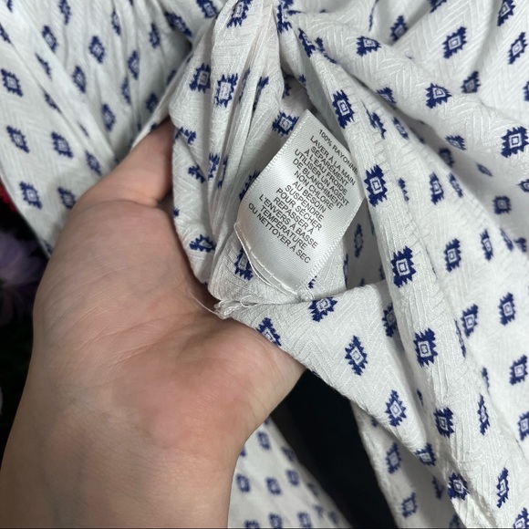 +💙2/$40💙Design Lab Printed Button Down Long Sleeve Blouse Size Small - Picture 6 of 15